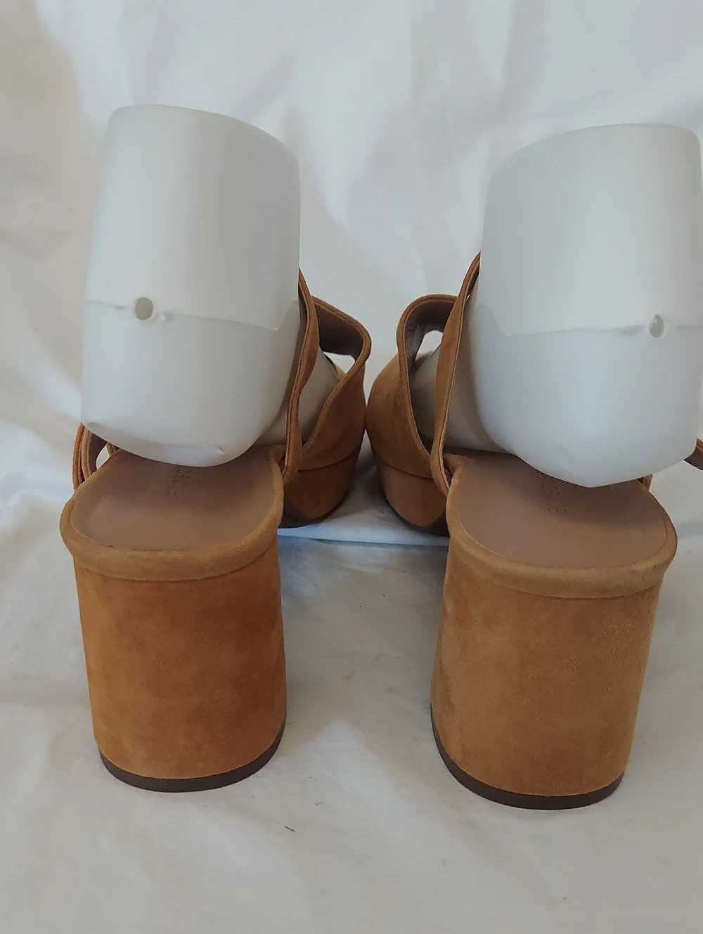 Aerosoles Cosmic Sandal Tan Genuine Suede Womens Size 11 Heel 3